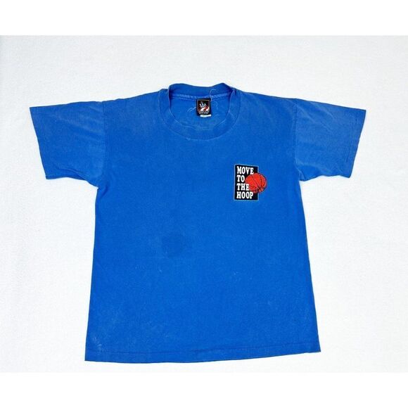 Vintage 90s USA Olympic T-Shirt Blue Small Basketball Sports Single Stich - Picture 2 of 11